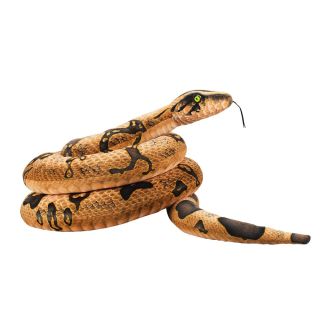BH-1PS300BR-F | Cobra Marrom Enrolado Realista 43cm - Pelúcia Enfeite
