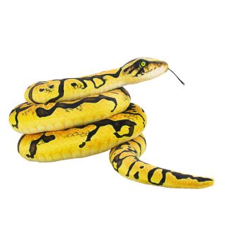 BH-1PS300YL-F | Cobra Amarelo Enrolado Realista 43cm - Pelúcia Enfeite