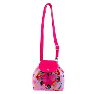 Bolsa Tiracolo Princesas Disney Rosa 16x8x17cm - Disney