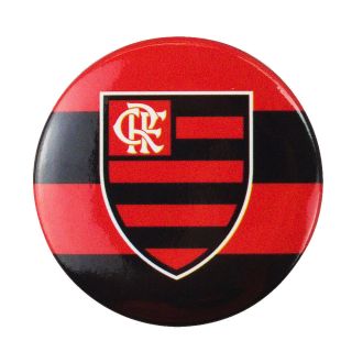 Broche Redondo Time 4cm - Flamengo