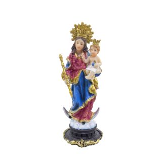 QMV51084-E | Nossa Senhora Auxiliadora 14cm - Enfeite Resina