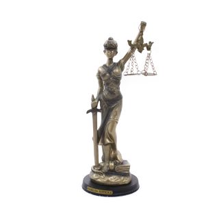 QMH218728-13-E | Dama Da Justiça 23cm - Enfeite Resina