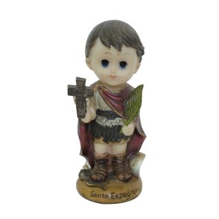 TX32395-E | Santo Expedito Desenho 14cm - Enfeite Resina