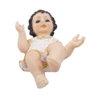 ALJB985-4.5-E | Menino Jesus Roupa Branca 12cm - Enfeite Resina