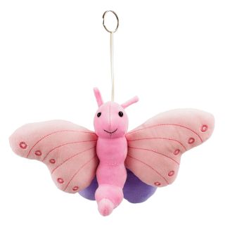 BBL1740-14-FM | Chaveiro Borboleta Corpo Asas Rosa 18x24cm - Pelúcia