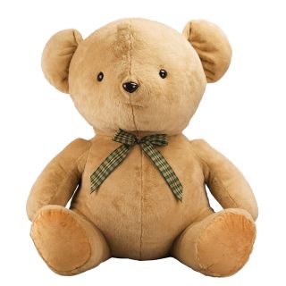 BBL1710-25-M-F | Urso Marrom Sentado Laço 25cm - Pelúcia