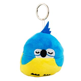 RF-010-FM | Chaveiro Pássaro Azul Com Amarelo 11cm - Pelúcia