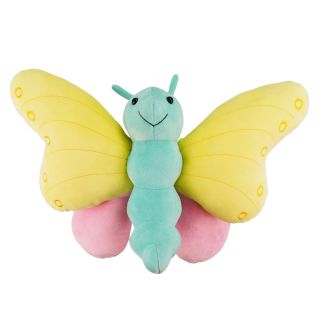 BBL1740-24-F | Borboleta Corpo Verde Asas Amarela 30x43cm - Pelúcia