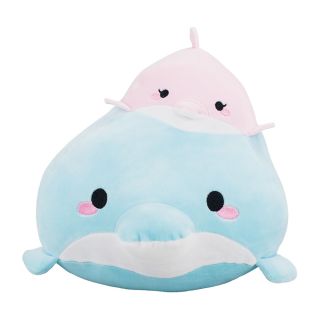 BBL1714A-F | Golfinho Azul Com Golfinho Na Cabeça 23cm - Pelúcia