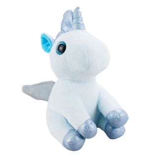 XT9302-F | Unicórnio Azul Sentado 25cm - Pelúcia
