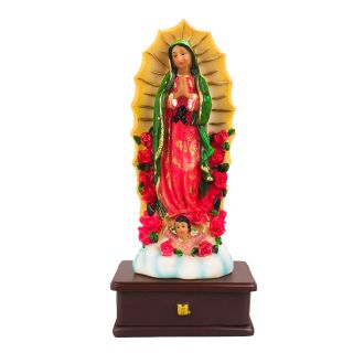 ALJ305C-3-M | Nossa Senhora De Guadalupe Porta Objeto 21.5cm - Enfeite Resina