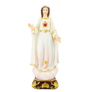 ALJ21B369W-9-M | Sagrado Coração De Maria 22.5cm - Enfeite Resina
