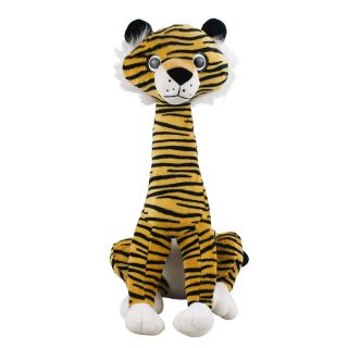 XT9276-30-F | Tigre Cor Caramelo Sentado Cauda Longa 32cm - Pelúcia