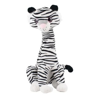 XT9276-30-F | Tigre Branco Sentado Cauda Longa 32cm - Pelúcia