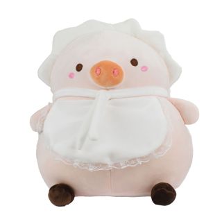 XT9303-F | Porco Rosa Vestido Faxina 27cm - Pelúcia