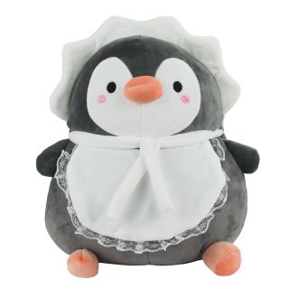 XT9303-F | Pinguim Cinza Vestido Faxina 27cm - Pelúcia