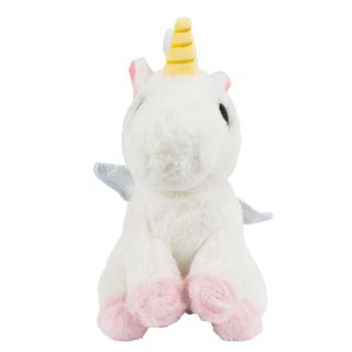 XT9300-F | Unicórnio Sentado Patas Olhos Rosa 22cm - Pelúcia
