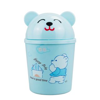 Lixeira Cozinha Azul Urso 18x11cm