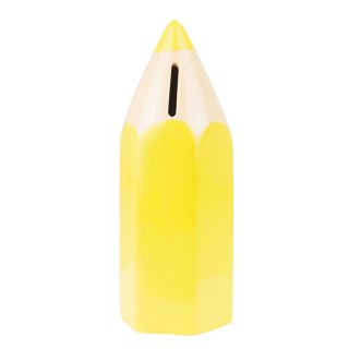 HK21190-2-M | Porta Moeda Cofrinho Lápis Dolomita Amarelo 14cm