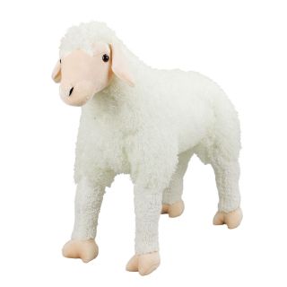 HY-130-F | Ovelha Branca Realista 70cm - Pelúcia