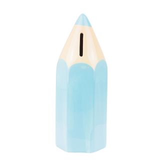 HK21190-1-M | Porta Moeda Cofrinho Lápis Dolomita Azul 20.5cm