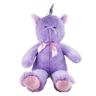 HY-112-UNI-F | Unicórnio Roxo Laço 80cm - Pelúcia