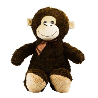 HY-112-M-F | Macaco Marrom Laço 77cm - Pelúcia
