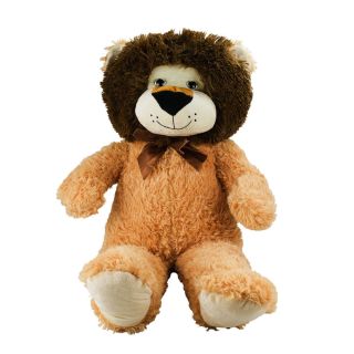 HY-112-L-F | Leão Marrom Laço 77cm - Pelúcia