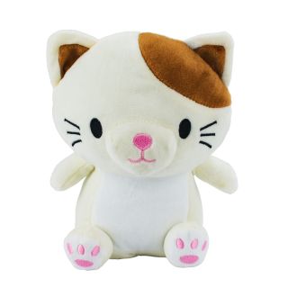XT9283-20-F | Gato Creme Sentado 22cm - Pelúcia