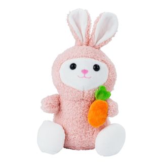 JS-CT-CD221617-18-F | Coelho Sentado Cenoura 24cm - Pelúcia