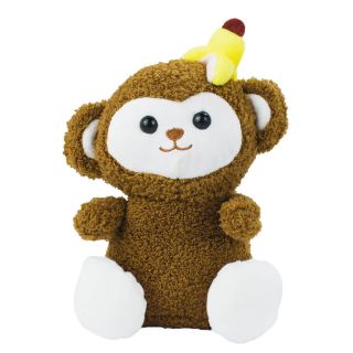 JS-CT-CD221617-18-F | Macaco Sentado Banana 22cm - Pelúcia