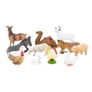 YL5009-7.5-M | Animais Presépio 12 Peças 18.5cm - Enfeite Resina