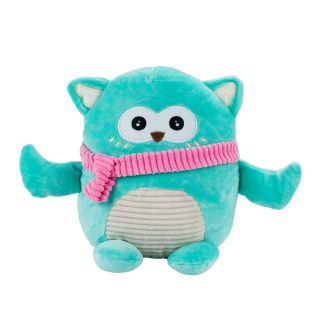JS-CT-CD222643-21-F | Coruja Verde Cachecol 20cm - Pelúcia