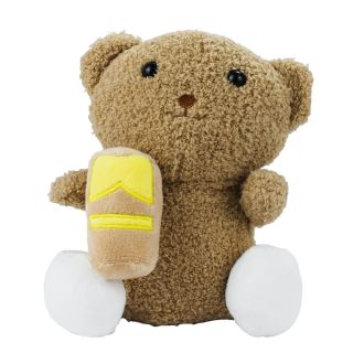 JS-CT-CD221617-18-F | Urso Sentado Pote Mel 20cm - Pelúcia