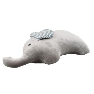 LH2384-F | Elefante Almofada Cinza 26x46cm - Pelúcia
