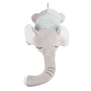 LH2383-F | Elefante Cinza Deitado Dormindo Roupa 16x57cm - Pelúcia