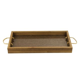 Bandeja MDF Marrom 20x40cm