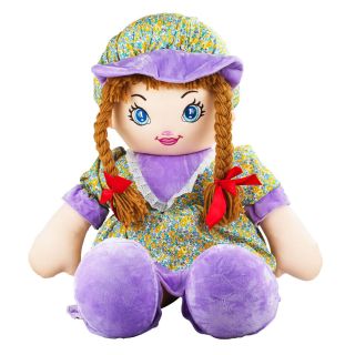 990775XL-F | Boneca Chapéu Vestimenta Florida Lilás 80cm
