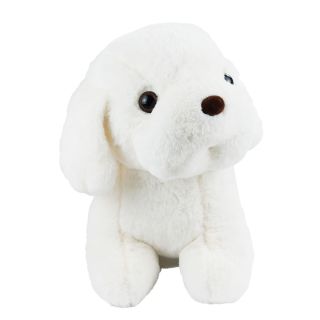 BBL1661L-F | Cachorro Branco Sentado 30cm - Pelúcia