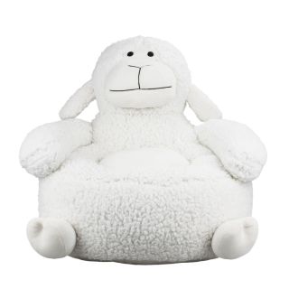 BBL1652-F | Puff Ovelha Branca 40x45cm - Pelúcia