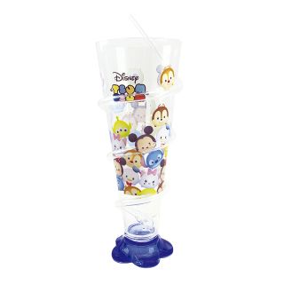 DY17110-TSM1-D | Copo Cone Azul Com Canudo Mickey & Minnie 250ml - Disney