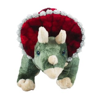 Dinossauro Realista Verde Triceratops 29cm - Pelúcia