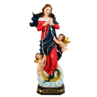 SW16A5034-13-M | Nossa Senhora Desatadora De Nós 32cm - Enfeite Resina