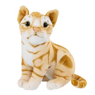BH-D25YL-F | Gato Caramelo Sentado Realista 20cm - Pelúcia