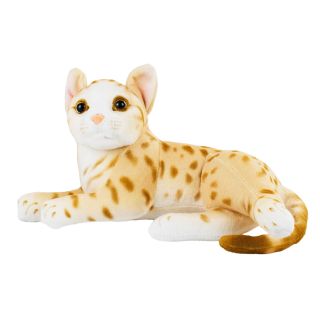BH-23DDC30YL-F | Gato Caramelo Deitado Realista 32cm - Pelúcia