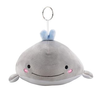 Chaveiro Baleia Cinza 21cm - Pelúcia