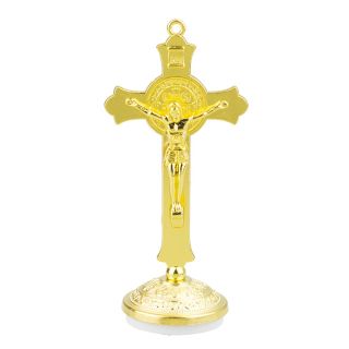 ME0457-M | Crucifixo Dourado Uso Carro 9.5cm