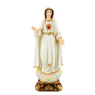 ALJ21B369-M | Sagrado Coração De Maria 23cm - Enfeite Resina