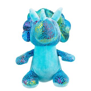 Dinossauro Triceratops Azul 21.5cm - Pelúcia