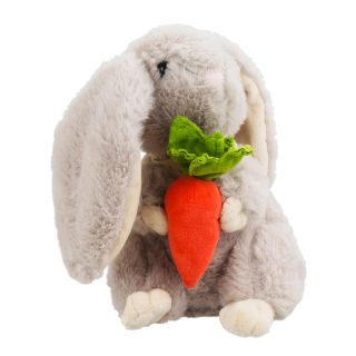JS-83645-23-F | Coelho Cinza Cenoura 23cm - Pelúcia